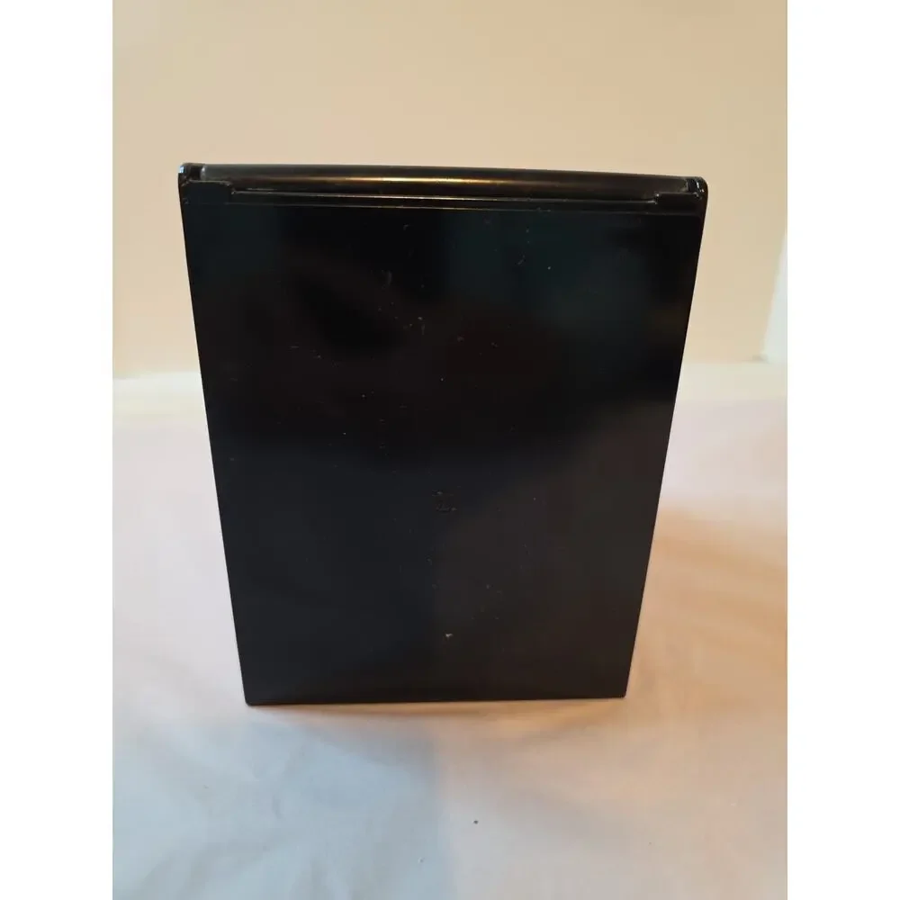 Vtg Otagiri Original Lacquerware Black W Fans Flowers 3 Drawer Jewelry Box